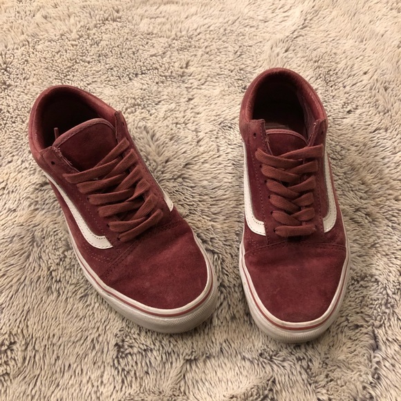 Vans Shoes - Vans Suede Maroon Lace Up Vans